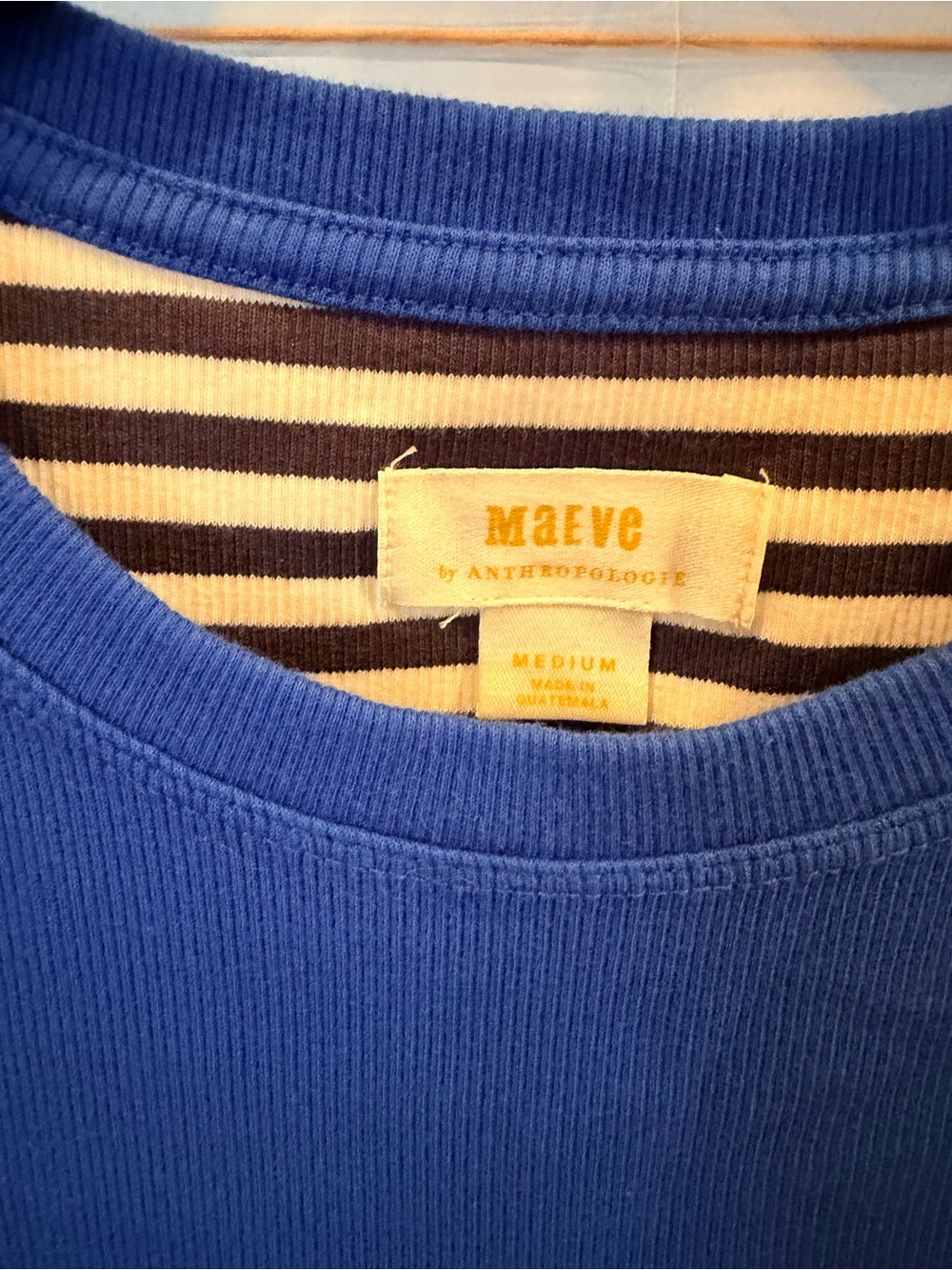 Maeve Cobalt Blue Ribbed Muscle Tank Top - Picture 4 of 4